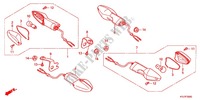 CLIGNOTANT pour Honda CBR 250 R ABS NOIRE 2011