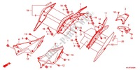 COUVERCLES LATERAUX   ARRIERES pour Honda CBR 250 R ABS TRICOLORE 2011