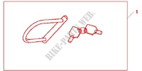 FIXATION ANTIVOL U pour Honda CBR 250 R ABS TRICOLORE 2011