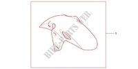 GARDE BOUE AVANT pour Honda CBR 250 R ABS TRICOLORE 2011