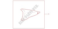 COUVERCLE DE SILENCIEUX pour Honda CBR 250 R BLACK 2011