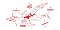 AUTOCOLLANTS (CBR250RB/RAB 3F,4E,5ED) pour Honda CBR 250 R BLEUE 2011