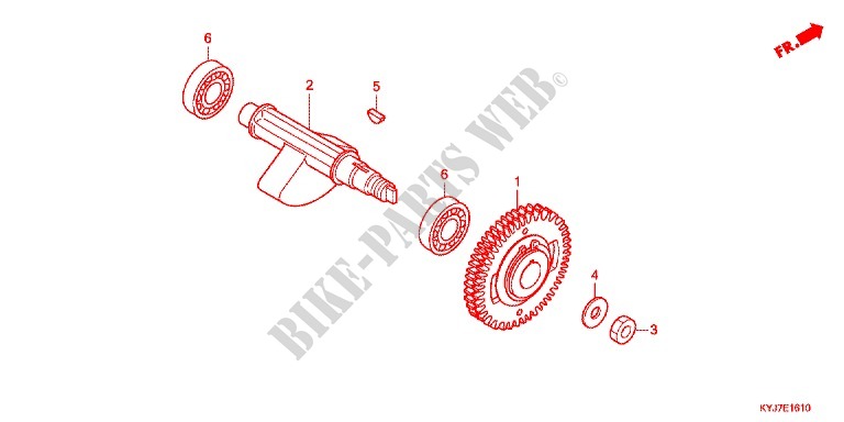 ARBRE DE BALANCIER pour Honda CBR 250 R BLEUE 2011