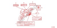 ETIQUETTE DE PRECAUTIONS pour Honda CBR 250 R 2011