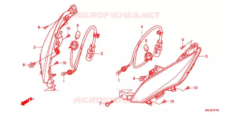 CLIGNOTANT AVANT Honda SCOOTER 110 VISION 2012  NSC110WHB