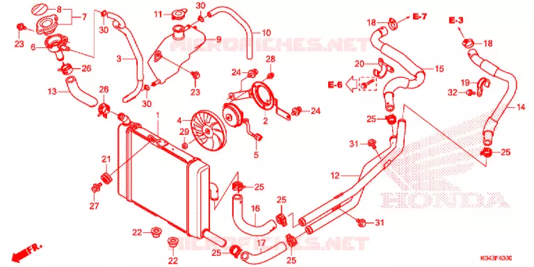 RADIATEUR Honda SCOOTER 300 FORZA 2016  NSS300D