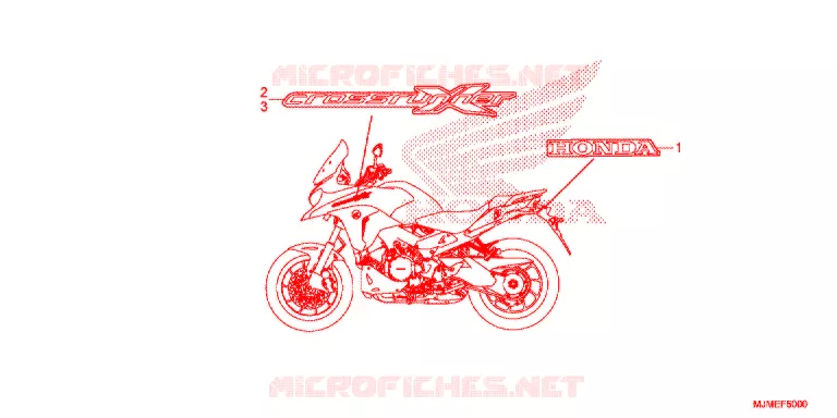 AUTOCOLLANTS Honda MOTO 800 CROSSRUNNER 2017  VFR800XF