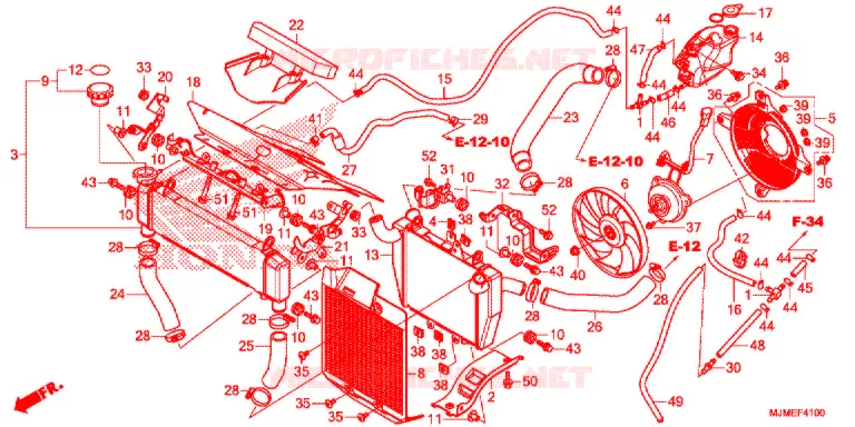 RADIATEUR Honda MOTO 800 CROSSRUNNER 2015  VFR800XF