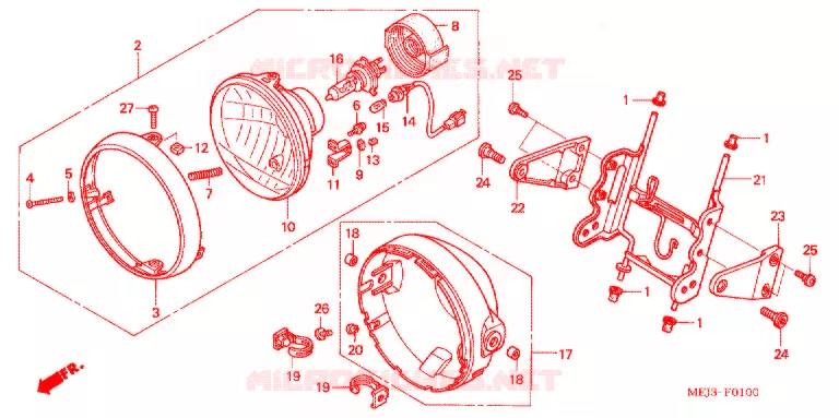 PHARE (1) Honda MOTO 1300 CB 2005  CB13005