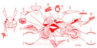 AUTOCOLLANTS (8) pour Honda CBR 600 RR 2009
