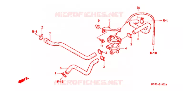 COMMANDE INJECTION D'AIR SOUPAPE Honda MOTO 750 VT 2002  VT750DC2