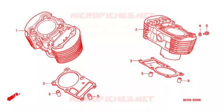 CYLINDRE Honda MOTO 750 VT 2002  VT750DC2