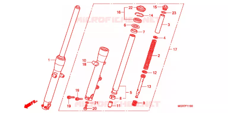 FOURCHE Honda MOTO 750 VT 2011  VT750SB