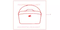 SAC INTERIEUR DE TOP CASE pour Honda TRANSALP 700 ABS 2010