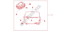TOP CASE 45L (ON/OFF) SHASTA WHITE/RED pour Honda TRANSALP 700 ABS 2010