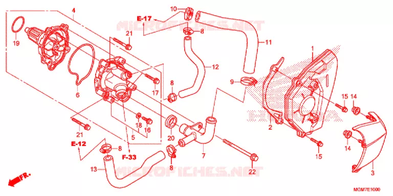 POMPE A EAU Honda MOTO 600 HORNET 2013  CB600FAD