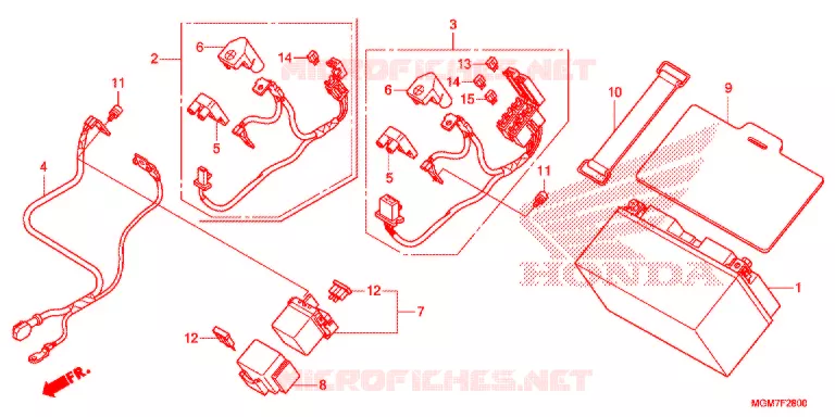 BATTERIE Honda MOTO 600 HORNET 2013  CB600FAD