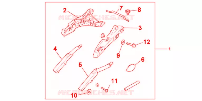 SUPPORTS VALISES Honda MOTO 800 CROSSRUNNER 2012  VFR800XC