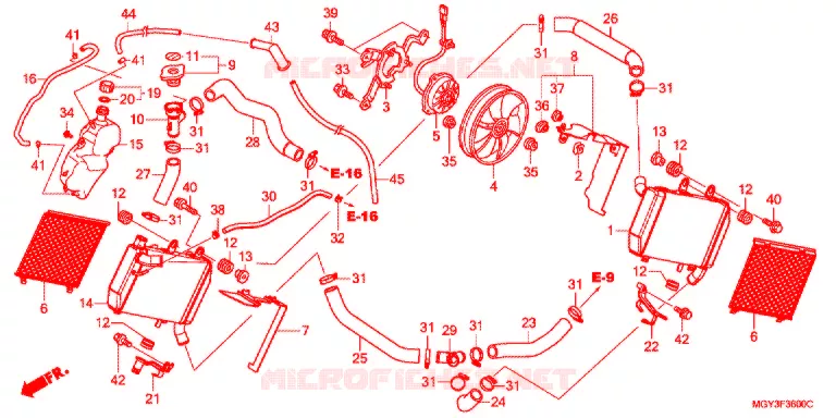 RADIATEUR Honda MOTO 800 CROSSRUNNER 2013  VFR800XC