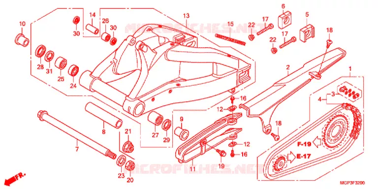 BRAS OSCILLANT Honda MOTO 1000 CBR 2012  CBR1000RAC