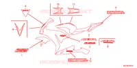 AUTOCOLLANTS (CBR1000RRD/E/RAD/E) pour Honda CBR 1000 RR BLACK 2014