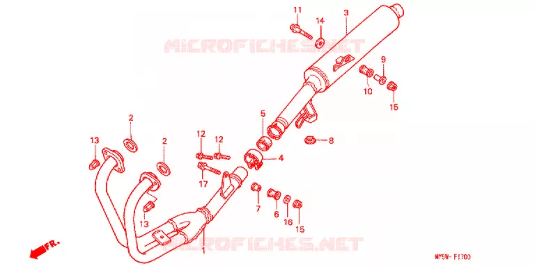 SILENCIEUX D'ECHAPPEMENT Honda MOTO 500 CB 2000  CB500Y