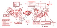 ETIQUETTE DE PRECAUTIONS (CB1300S/CB1300SA) pour Honda CB 1300 S FAIRING 2009