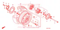 ROUE ARRIERE pour Honda CB 1300 ABS, TETE DE FOURCHE 2007