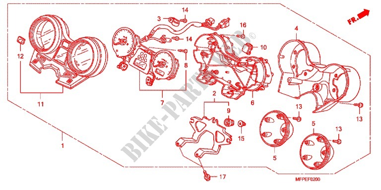 COMPTEUR (CB1300A) pour Honda CB 1300 SUPER FOUR ABS 2010