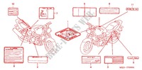 ETIQUETTE DE PRECAUTIONS (CB1300/A/F/F1) pour Honda CB 1300 ABS 2005