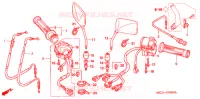 COMMODO   LEVIER   CABLE pour Honda CB 1300 ABS WHITE 2005