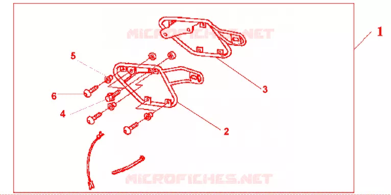 FIXATION DE SACOCHE Honda MOTO 750 VT 2002  VT750DC2