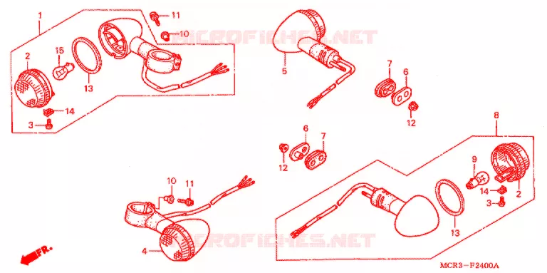 CLIGNOTANT Honda MOTO 750 VT 2002  VT750DC2