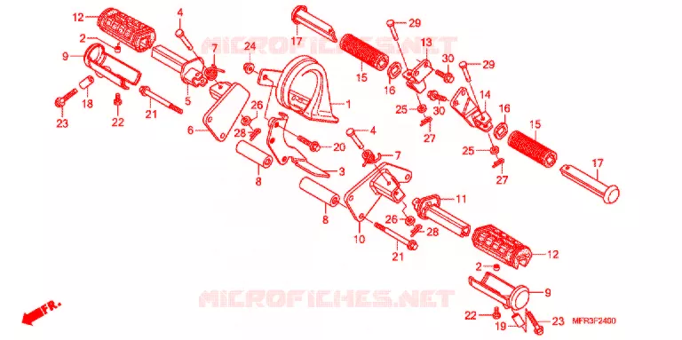 REPOSE PIED Honda MOTO 1300 VT 2011  VT1300CXAB