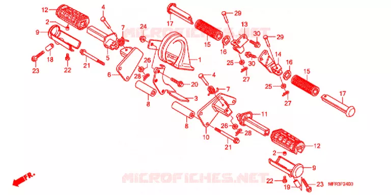 REPOSE PIED Honda MOTO 1300 VT 2011  VT1300CXAB