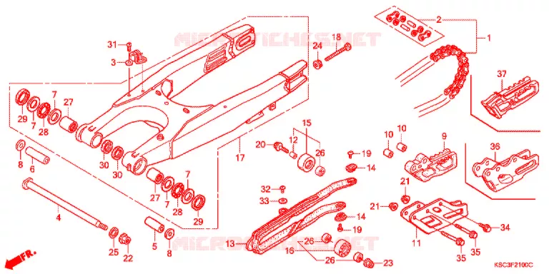 BRAS OSCILLANT Honda MOTO 250 CRF 2006  CRF250X6