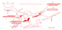 AUTOCOLLANTS (2) pour Honda CBR 1100 SUPER BLACKBIRD 2006