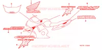 AUTOCOLLANTS (1) pour Honda CBR 1100 SUPER BLACKBIRD 2006