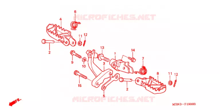 REPOSE PIED Honda MOTO 650 XR 2005  XR650R5