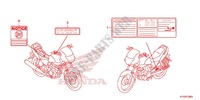 ETIQUETTE DE PRECAUTIONS pour Honda CBF 125 2012
