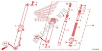 FOURCHE (SHOWA) pour Honda CBF 125 2012