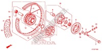 ROUE ARRIERE (1) pour Honda CBF 125 2012