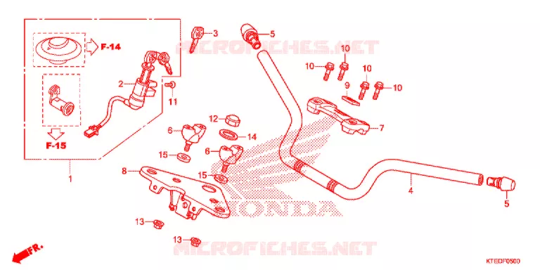 GUIDON - TE DE FOURCHE Honda MOTO 125 CBF 2012  CBF125CC