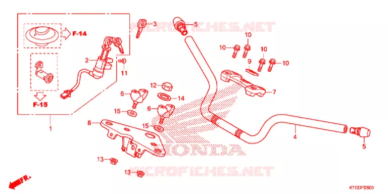 GUIDON - TE DE FOURCHE Honda MOTO 125 CBF 2012  CBF125MCC