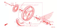 ROUE AVANT (3) pour Honda CBF 125 2012