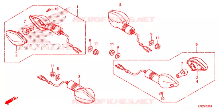 CLIGNOTANT Honda MOTO 125 CBF 2012  CBF125MCC