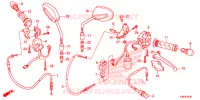 LEVIER DE GUIDON   CABLE   COMMODO pour Honda CBF 160 UNICORN 2016