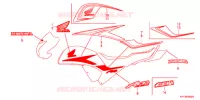 AUTOCOLLANTS (3) pour Honda ACE 125 MOULDED WHEELS 3KE 2015