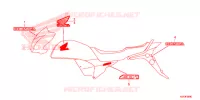 AUTOCOLLANTS pour Honda CB1 125 RUEDA CON RAIOS LA 2015
