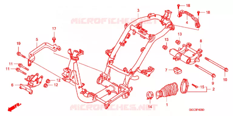 CADRE Honda SCOOTER 110 SPACY 2014  SCR1104WHE